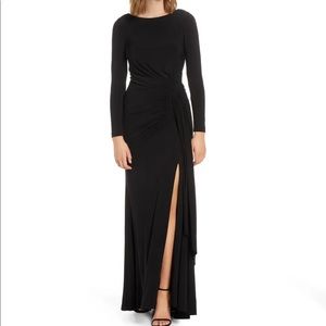 Vince Camuto Long Sleeve Ruched Gown